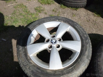 4x orig. alu škoda (5x100) pneu 185/60 r15 - 5