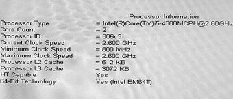 Procesor do laptopu Intel Core i5-4300M (2,6 GHz – 3,3 GHz) - 5