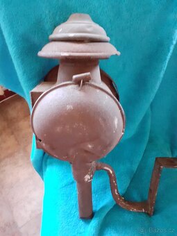 Starodávné lampy ke kočárum, petrolejove lampy - 5