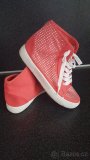 Růžovo-červené kotnikáče s kaminky CCC, styl Converse vel.39 - 5