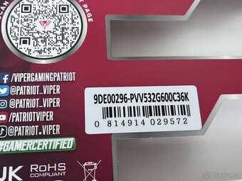 4x 16 GB DDR5 6000MHz CL36 - PVV532G600C36K - 5