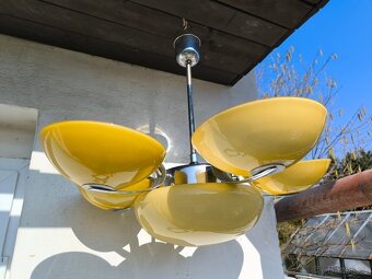 Funkcionalistický Art Deco chromový lustr - 5