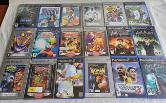 PS2 s příslušenstvím volant pedály,46 originál her - 5