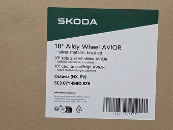 originál alu ŠKODA Octavia IV Avior 7,5x18" 5x112 ET48 R18 - 5