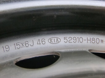 Plechové disky originál Kia Rio 4x100 6Jx15 ET46 - 5