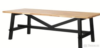 jídelní stůl IKEA SKOGSTA (akácie/černá, 235x100 cm) - 5