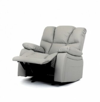 Relaxační křeslo, kojící křeslo, béžová ekokůže, TV-4075 - 5