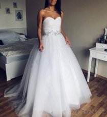 Nové bílé svatební šaty vel. xs-xl - 5