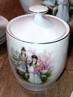 Vintage čínský porcelánový čajový servis - 5