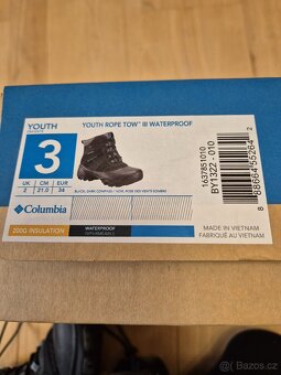 Prodám zimní boty Columbia vel. 34, 21cm - 5