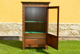 Skleněná vitrína na hrnky, talíře,knihy, prosklená skřín - 5