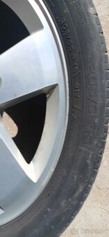 Alu kola peugeot, vel.16, 5x108 letní pneu - 5
