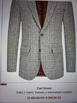 LUXUSNÍ PÁNSKÉ SAKO MÓDNÍ ZNAČKY CARL GROSS - 5