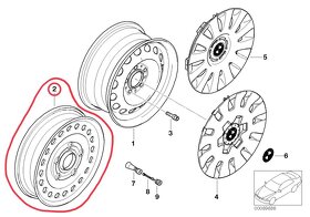 ‼️Rezerva 16 - originál BMW e46 - 5