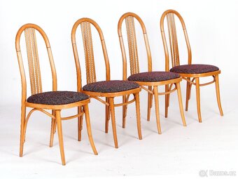Přečalouněné jídelní židle TON, kulatý stůl - 5