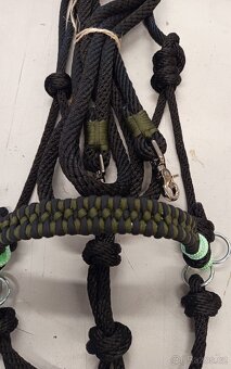 Jezdecká sidepull ohlávka ,  otěže cob nové - 5