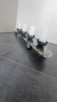 Zakazkovy vanocni adventní věnec svicen kov darek investice - 5