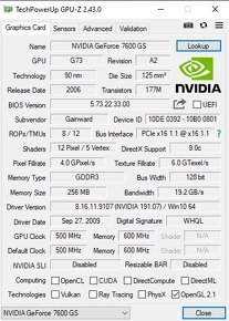 Nvidia Gainward 7600 GS s 256 Mb paměti, DVI, VGA a tv-out - 5