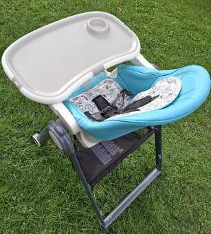 Dětská jídelní židlička Baby Design modrá nebo růžová - 5
