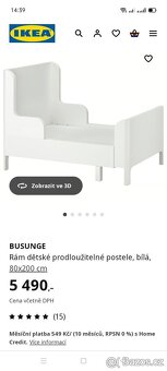 Prodám dvě rostoucí dětské postele 80cm x 200cm - 5