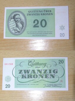 Terezínské poukázky-kopie, ghetto 1943 vzácné - 5