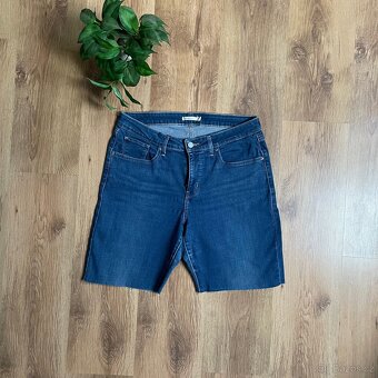 Modré džínové kraťasy Levis velikosti L - 5