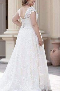 50-54 NOVÉ svatební šaty PLUS SIZE - 5