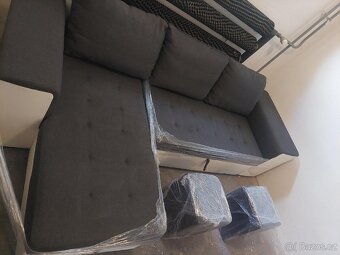 sedací souprava rozdělávací + stolek + taburety 2x - 5