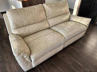 Kožené gauče s látkovými potahy - 5