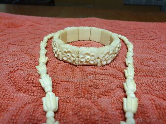 Slonovina - náhrdelník, náušnice, náramek - 5