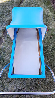 Retro Kočárek pro panenky modrý - 5