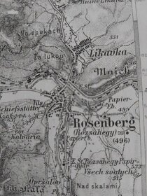 Stará vojenská mapa r. 1913 Ružomberok (Rosenberg und Rutka) - 5