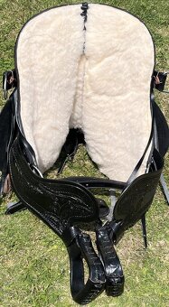 Westernové sedlo 26) černé oválné krátké široké - 5