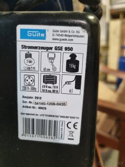 Elektrocentrála gude gse950 - 5