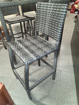 Jídelní barový set ratanový - 5