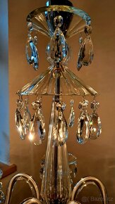 Starožitný skleněný lustr 1920-30 - 5