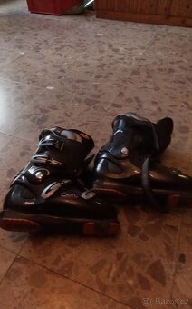 LYŽE SJEZDOVÉ+BĚŽECKÉ+BOTY PŘEZKÁČE+HŮLKY - 5