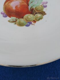 Starožitný porcelánový podnos na nožce - 5