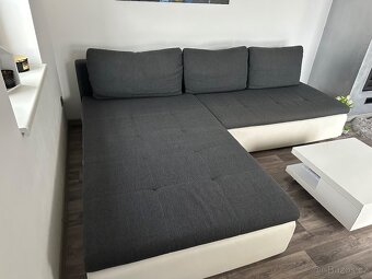 Rohová rozkládací sedací souprava - 5