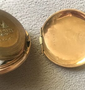 starožitné nefunkční zlaté 14K 585 hodinky Remontoir 33mm - 5