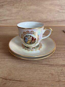 Starožitný porcelánový set hrnků - 5