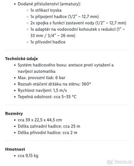 Nástěnný navíjecí buben s hadicí 25m Parkside - 5