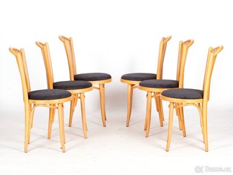 Jídelní židle TON, 6x přečalouněné židle - 5