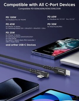 USB-C/USB-C kabel s 100W nabíjením a přenosem dat - 5