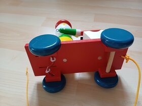 PRODÁNO Tahací dřevěná hračka - kačer s xylofonem - 5