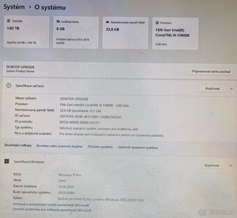 Herní PC i9-13900K / RTX 2070 / 32GB DDR5 / 2TB M.2 / 850W G - 5