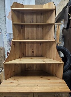 Rohová skříň Ikea Leksvik mořidlo antik - 5