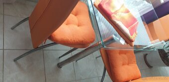 Skleněný stůl + 3x židle - 5