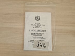 NOVÉ Štítky, typové osvědčení tažného Octavia 1 - 5