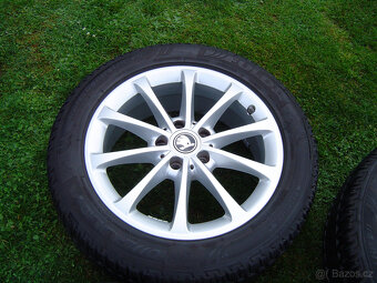 4 XZIMNÍ HLINÍKOVÁ KOLA ŠKODA KAROQ,OCTAVIA IV 215/55 R17 - 5